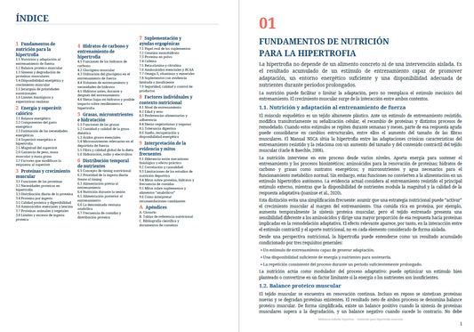 Nutrición para la hipertrofia muscular