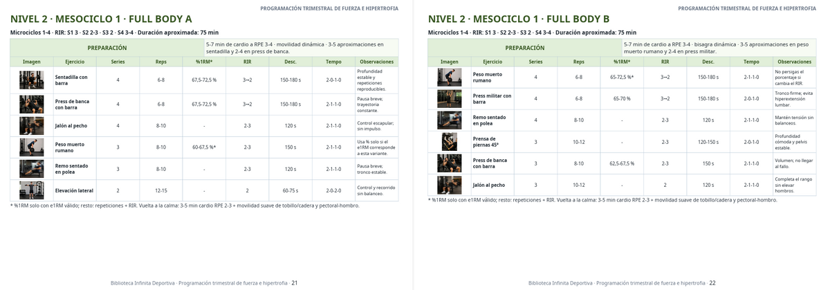Nivel 2 Mesociclo 1 Full Body A y B