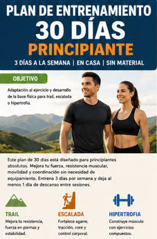 Plan de Entrenamiento 30 Días Principiante - Trail, Escalada e Hipertrofia